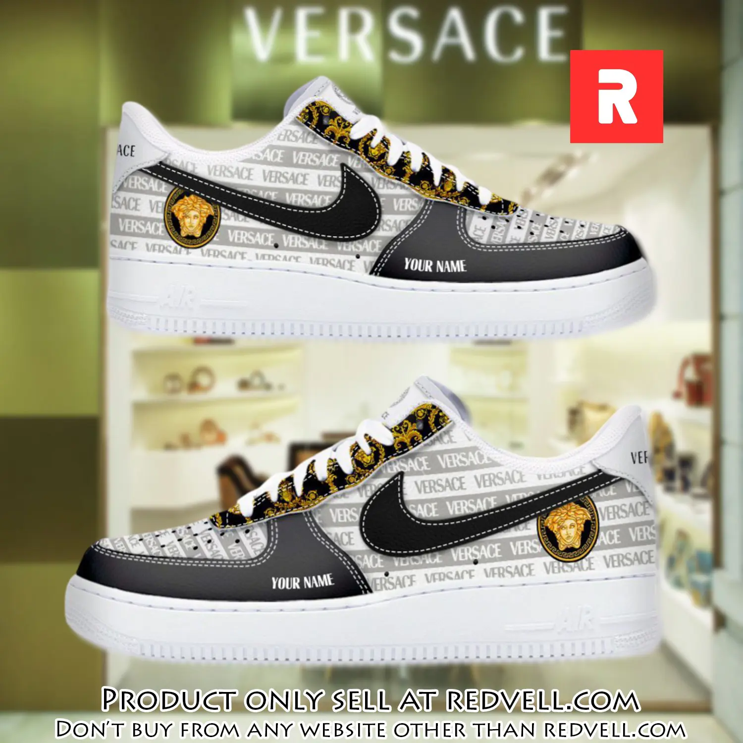 Personalized versace luxury air force 1 sneakers limited af1 shoes oaf1019 rv3445784